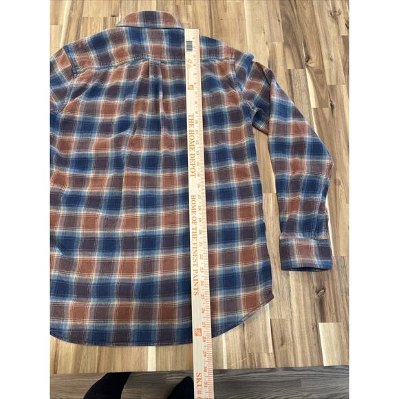 Vans Mens Medium Tailored Fit Flannel Shirt Plaid Button Up Long Sleeve - Picture 12 of 12